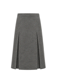 THE ARTM Women's Wool Suit Set - Fitted Blazer & A-Line Skirt