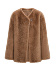 "Urban Home" Imported Merino Wool Fur shearing coat for Women