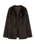 "Urban Home" Imported Merino Wool Fur shearing coat for Women