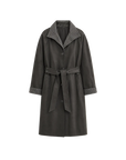 "Urban Island" Retro Plaid Mid-Length Workwear Lapel Trench Coat