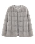 Vintage Clock Velvet Mink Fur Coat Winter