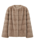 Vintage Clock Velvet Mink Fur Coat Winter