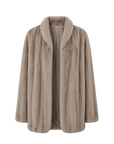 Warm coffee mink retro imported stand collar short mink fur coat