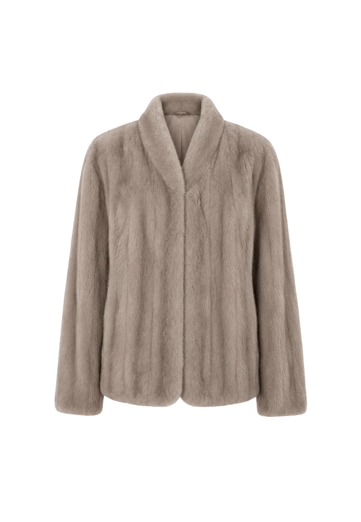 Warm coffee mink retro imported stand collar short mink fur coat
