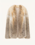 Yukino Dream Imported Colorful Fox Fur Coat from Finland