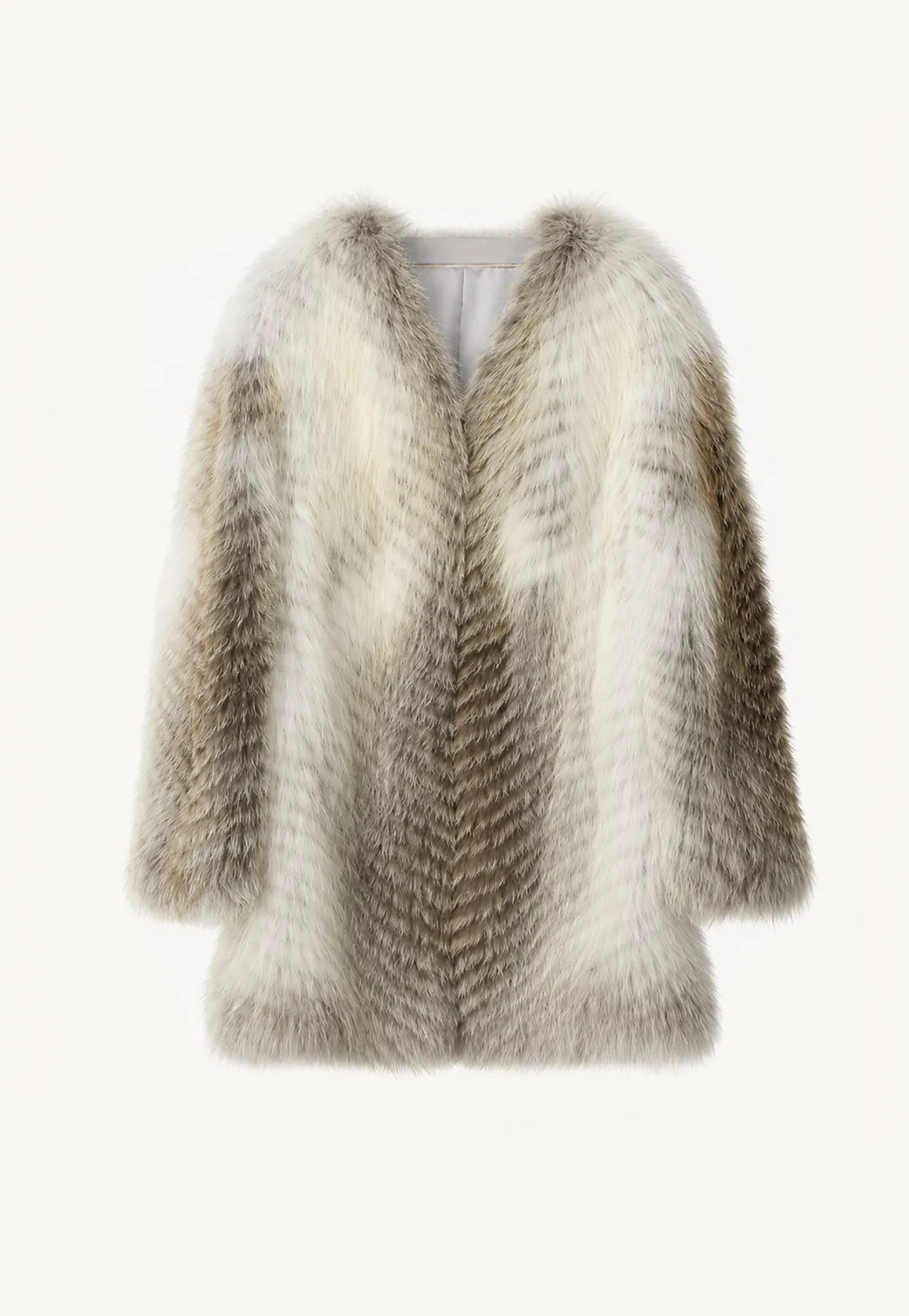 Yukino Dream Imported Colorful Fox Fur Coat from Finland
