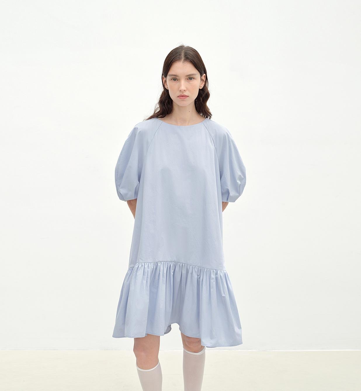 "Ailande" round neck puff sleeve temperament dress for women summer - variant_title