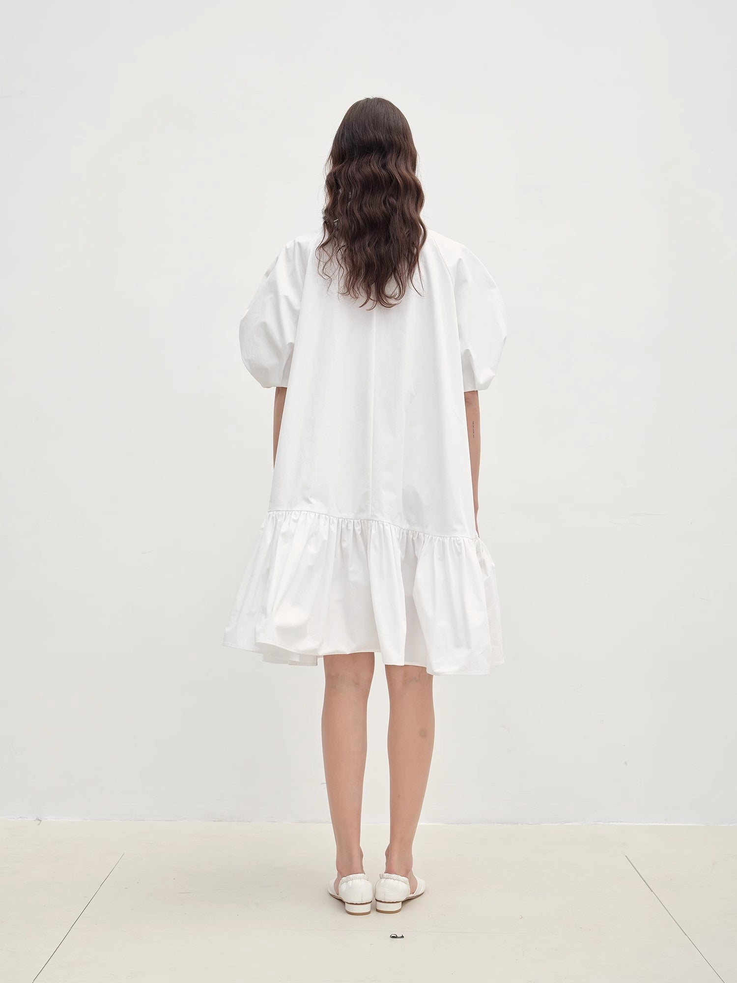 "Ailande" round neck puff sleeve temperament dress for women summer - variant_title