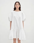 "Ailande" round neck puff sleeve temperament dress for women summer - variant_title