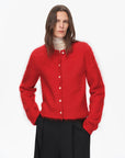 Albaca Alpaca Brushed Round Neck Straight Cardigan Women's Sweater - variant_title