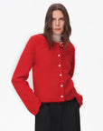 Albaca Alpaca Brushed Round Neck Straight Cardigan Women's Sweater - variant_title