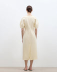 "April Story" 3D U - neck split waist curved skirt knitted dress for women - variant_title