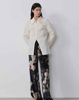 "Art Bubble" retro embossed bubble cotton satin stitching long - sleeved shirt - variant_title