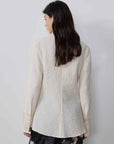 "Art Bubble" retro embossed bubble cotton satin stitching long - sleeved shirt - variant_title