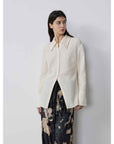 "Art Bubble" retro embossed bubble cotton satin stitching long - sleeved shirt - variant_title