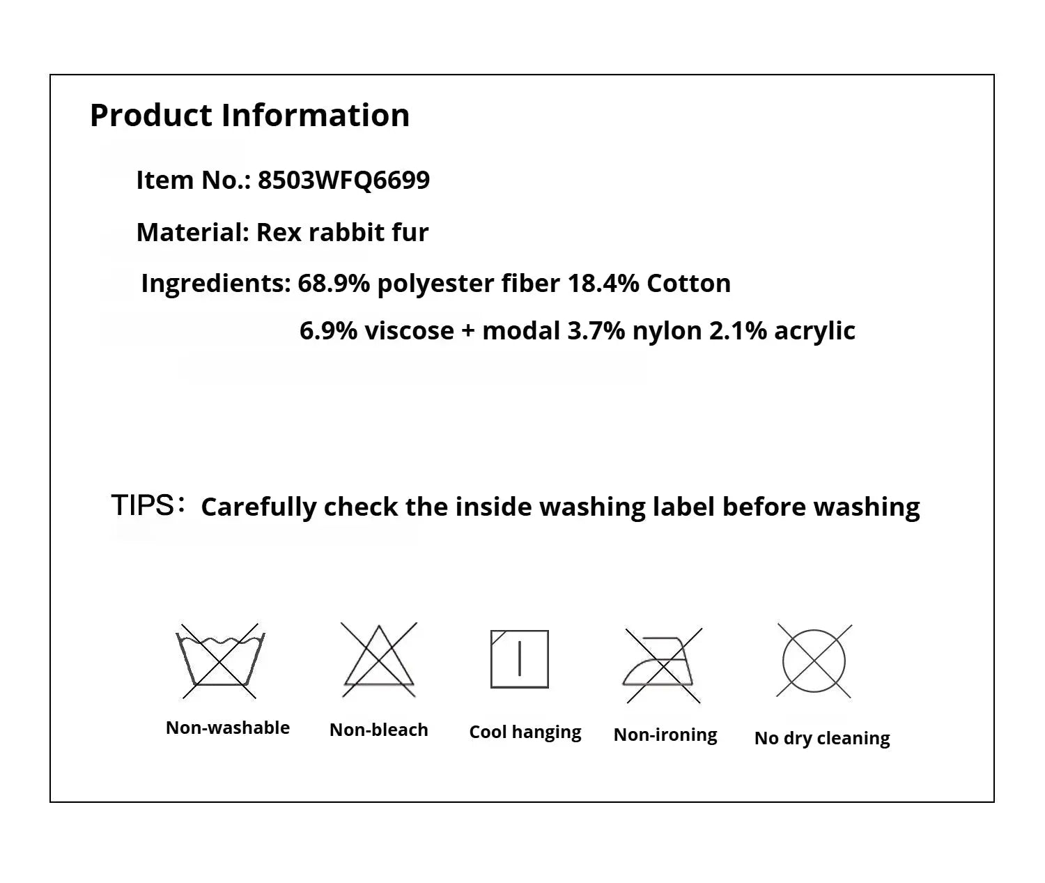 Artistic Weaving Rex rabbit fur coat material and care information