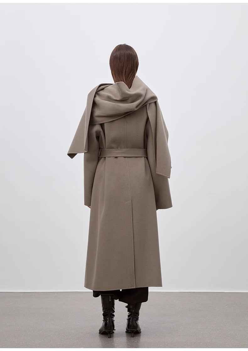 "Assassin's Creed" removable scarf collar, woolen coat for women, autumn and winter coat - variant_title