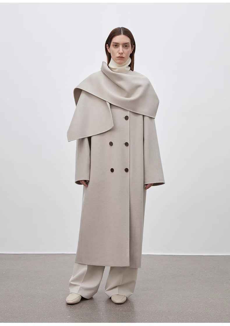 "Assassin's Creed" removable scarf collar, woolen coat for women, autumn and winter coat - variant_title