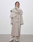 "Assassin's Creed" removable scarf collar, woolen coat for women, autumn and winter coat - variant_title
