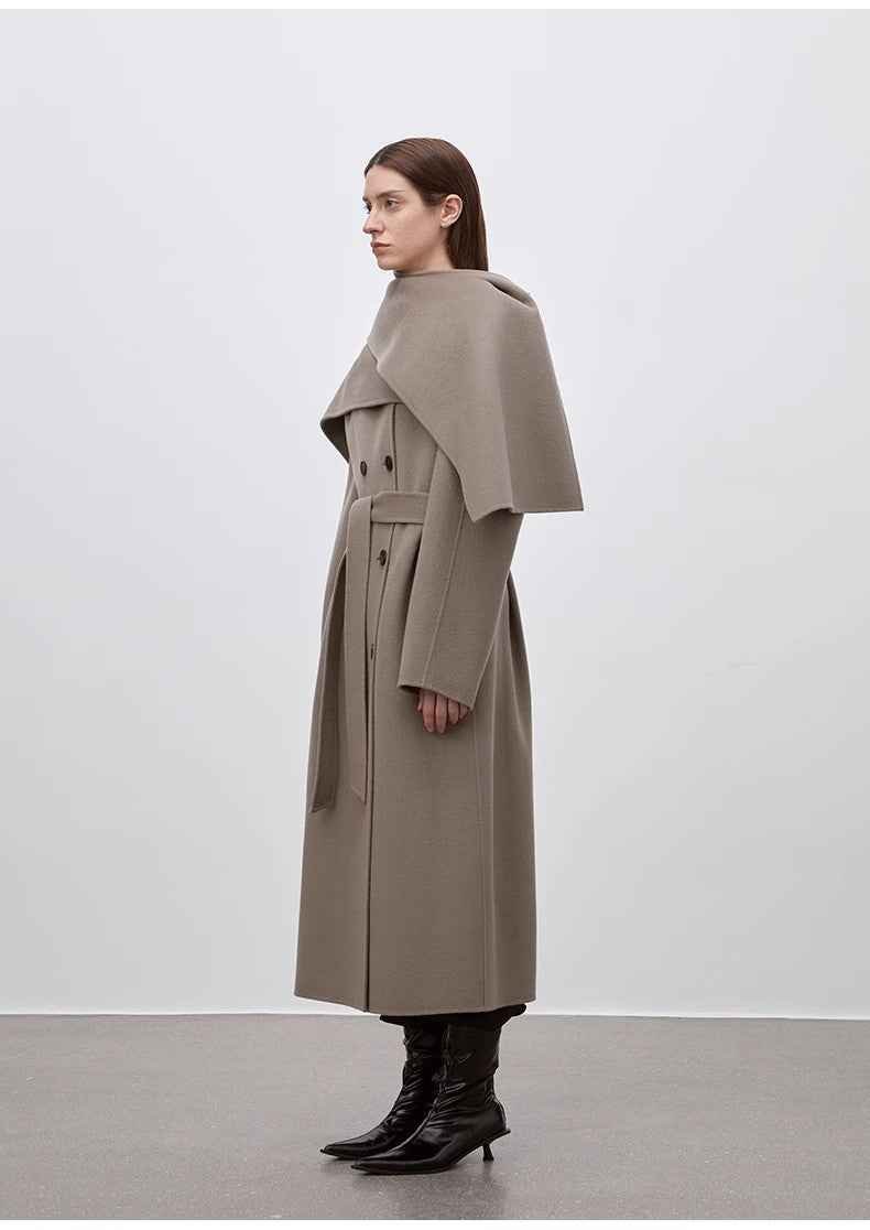 "Assassin's Creed" removable scarf collar, woolen coat for women, autumn and winter coat - variant_title