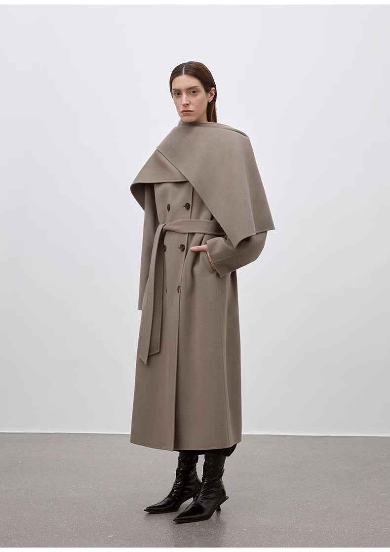 "Assassin's Creed" removable scarf collar, woolen coat for women, autumn and winter coat - variant_title
