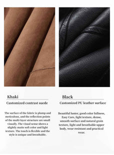 August Night reversible short lapel faux leather shearling jacket product image 10