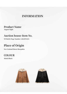 August Night reversible short lapel faux leather shearling jacket product image 11