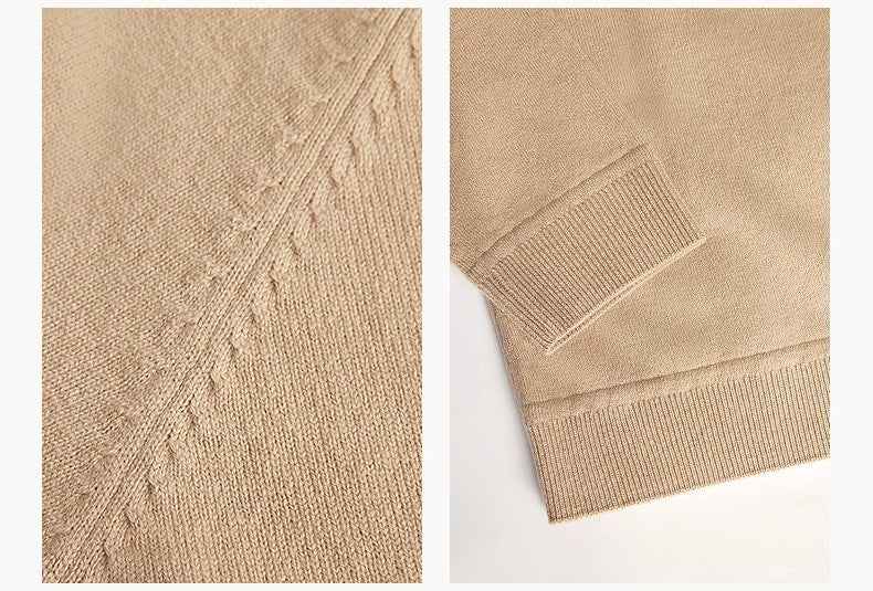 Australian merino wool loose V - neck wool knitted cardigan - variant_title