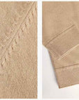 Australian merino wool loose V - neck wool knitted cardigan - variant_title