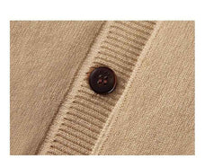 Australian merino wool loose V - neck wool knitted cardigan - variant_title