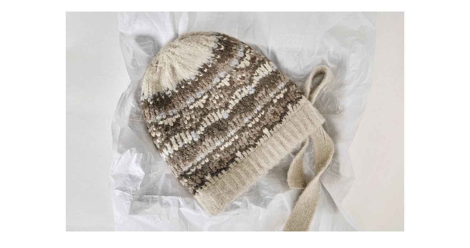 Autumn and winter jacquard knitted hat atmospheric woolen hat - variant_title