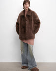 "Autumn Exclusive" Imported Tuscan sheepskin short lapel fur coat - variant_title
