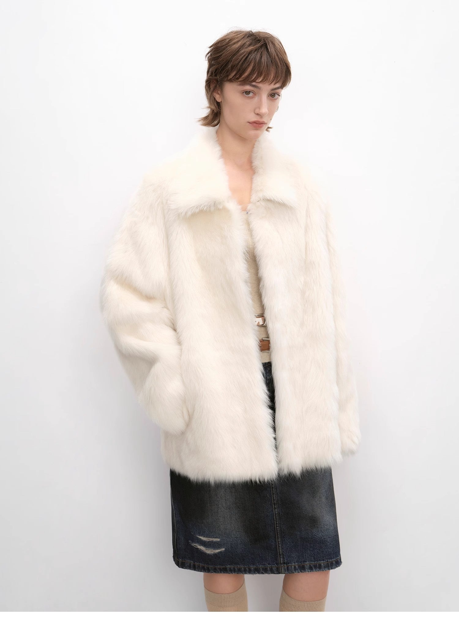 "Autumn Exclusive" Imported Tuscan sheepskin short lapel fur coat - variant_title