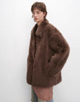 "Autumn Exclusive" Imported Tuscan sheepskin short lapel fur coat - variant_title
