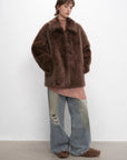 "Autumn Exclusive" Imported Tuscan sheepskin short lapel fur coat - variant_title
