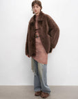 "Autumn Exclusive" Imported Tuscan sheepskin short lapel fur coat - variant_title