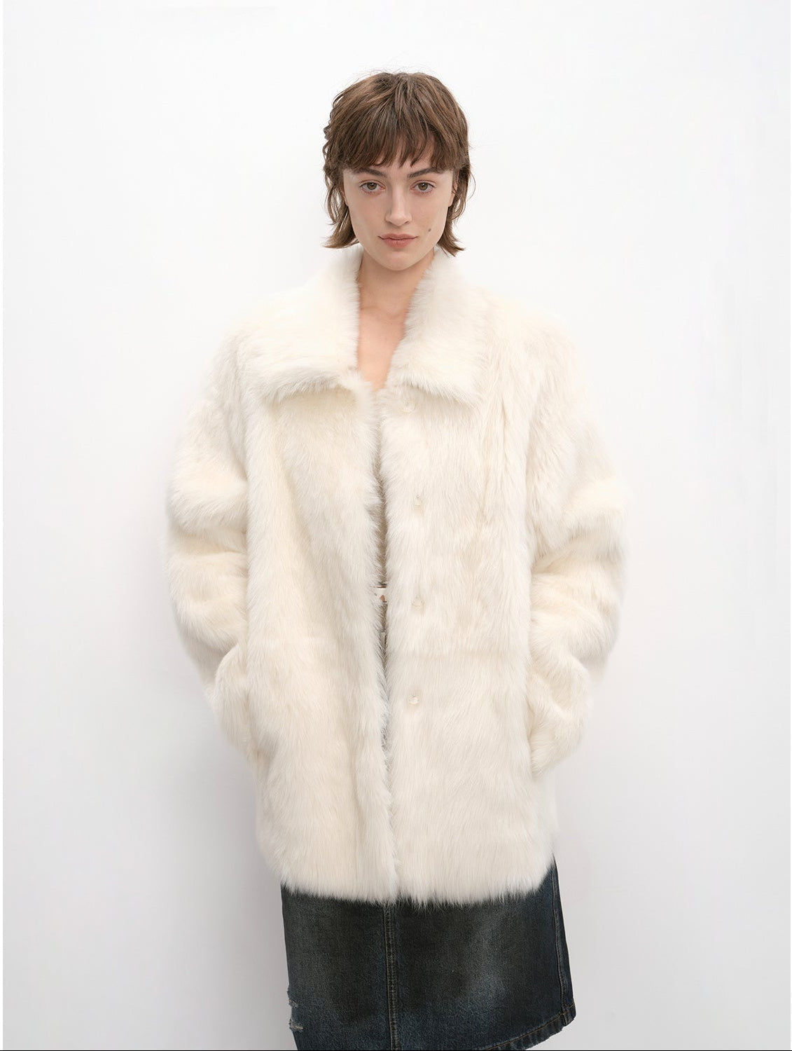 "Autumn Exclusive" Imported Tuscan sheepskin short lapel fur coat - variant_title
