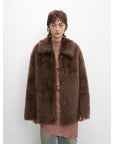 "Autumn Exclusive" Imported Tuscan sheepskin short lapel fur coat - variant_title