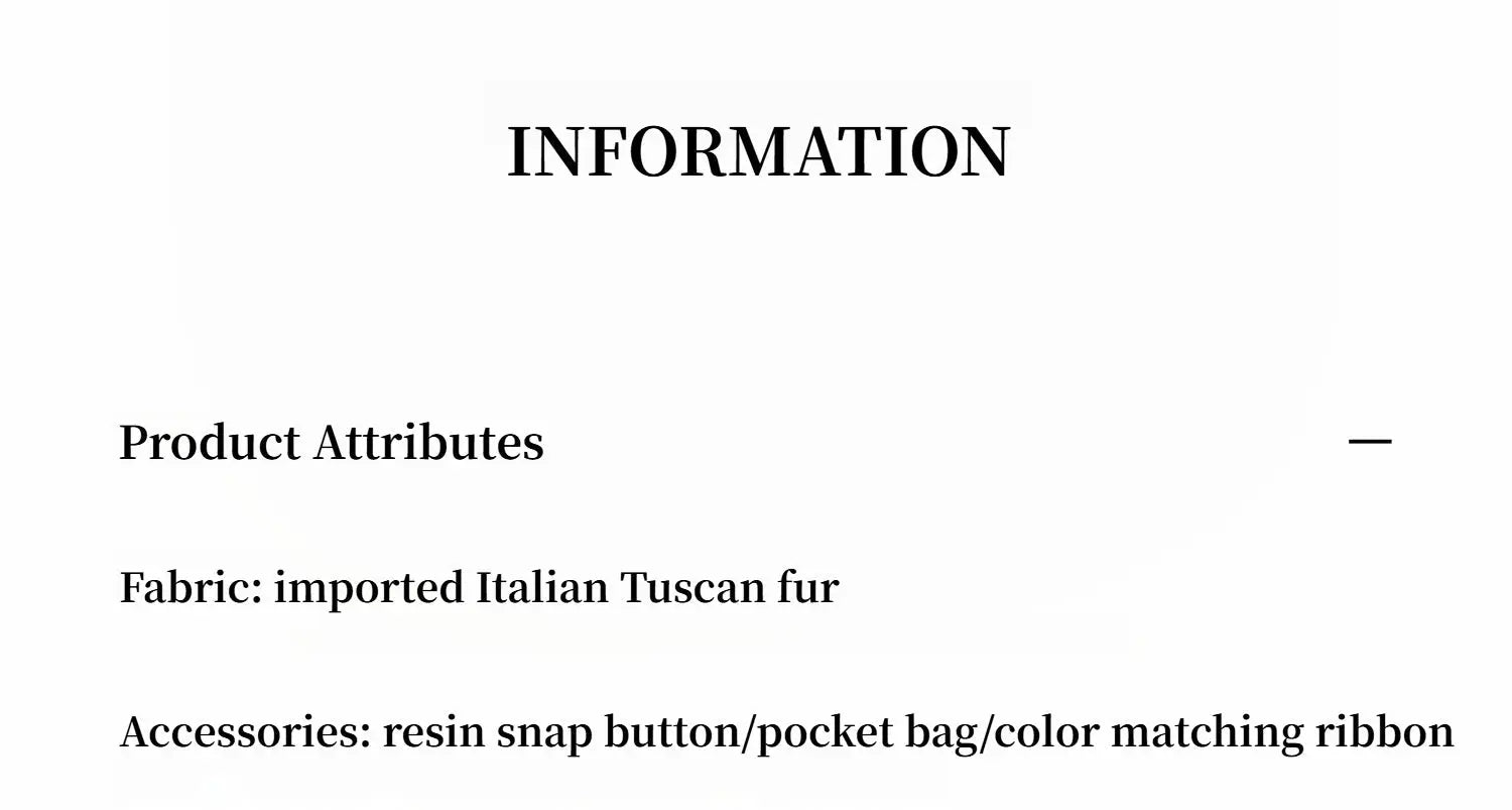 Autumn Exclusive Toscana shearling lapel coat materials information