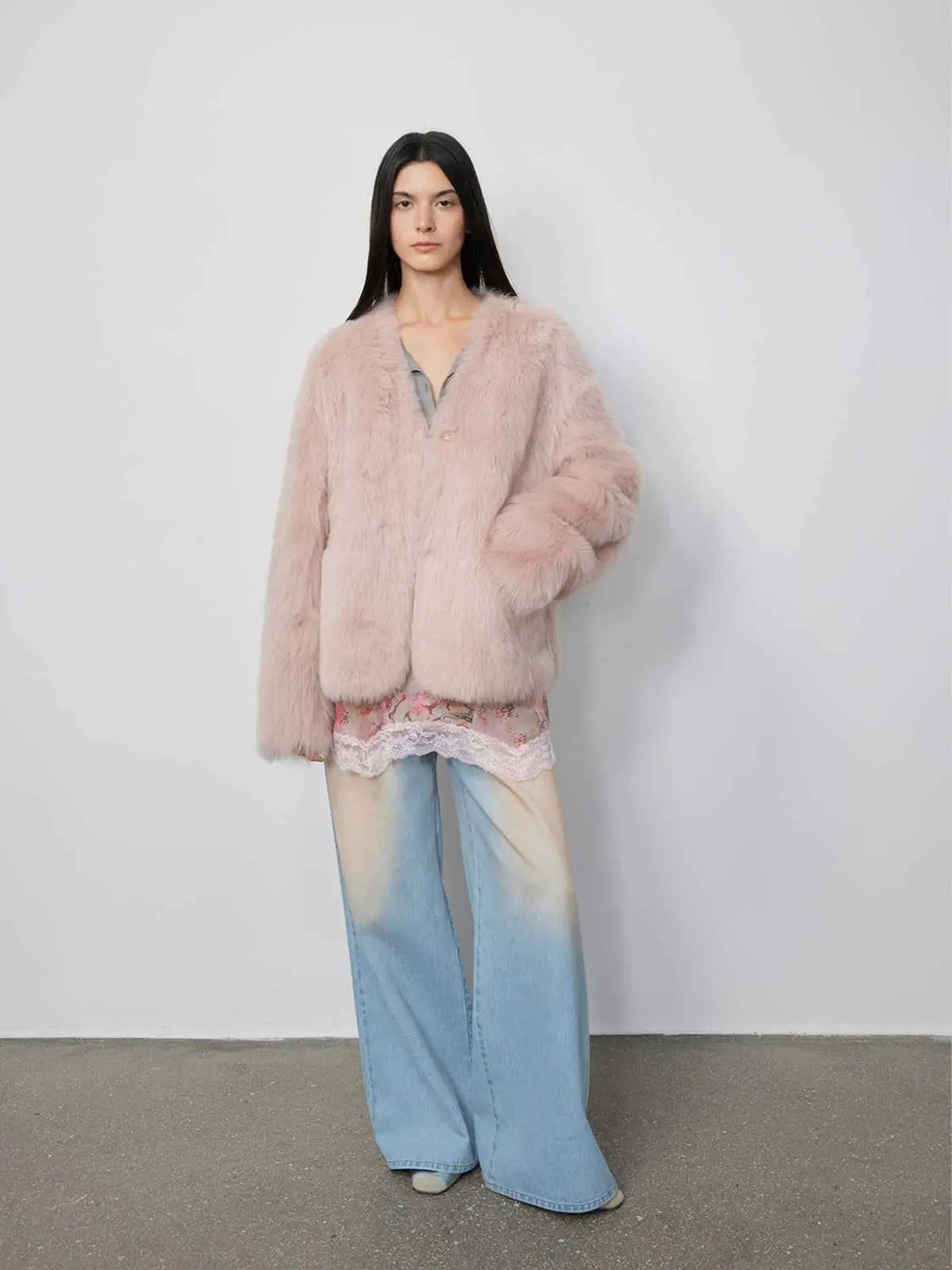 Babylon Phantom Nights pink Toscana shearling coat product image 13