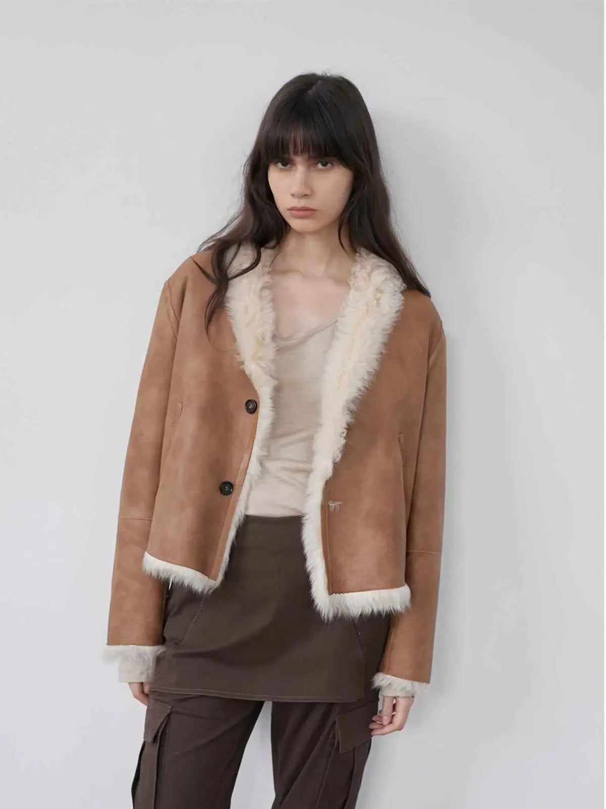 Beethoven's Night reversible Toscana shearling coat product image 12