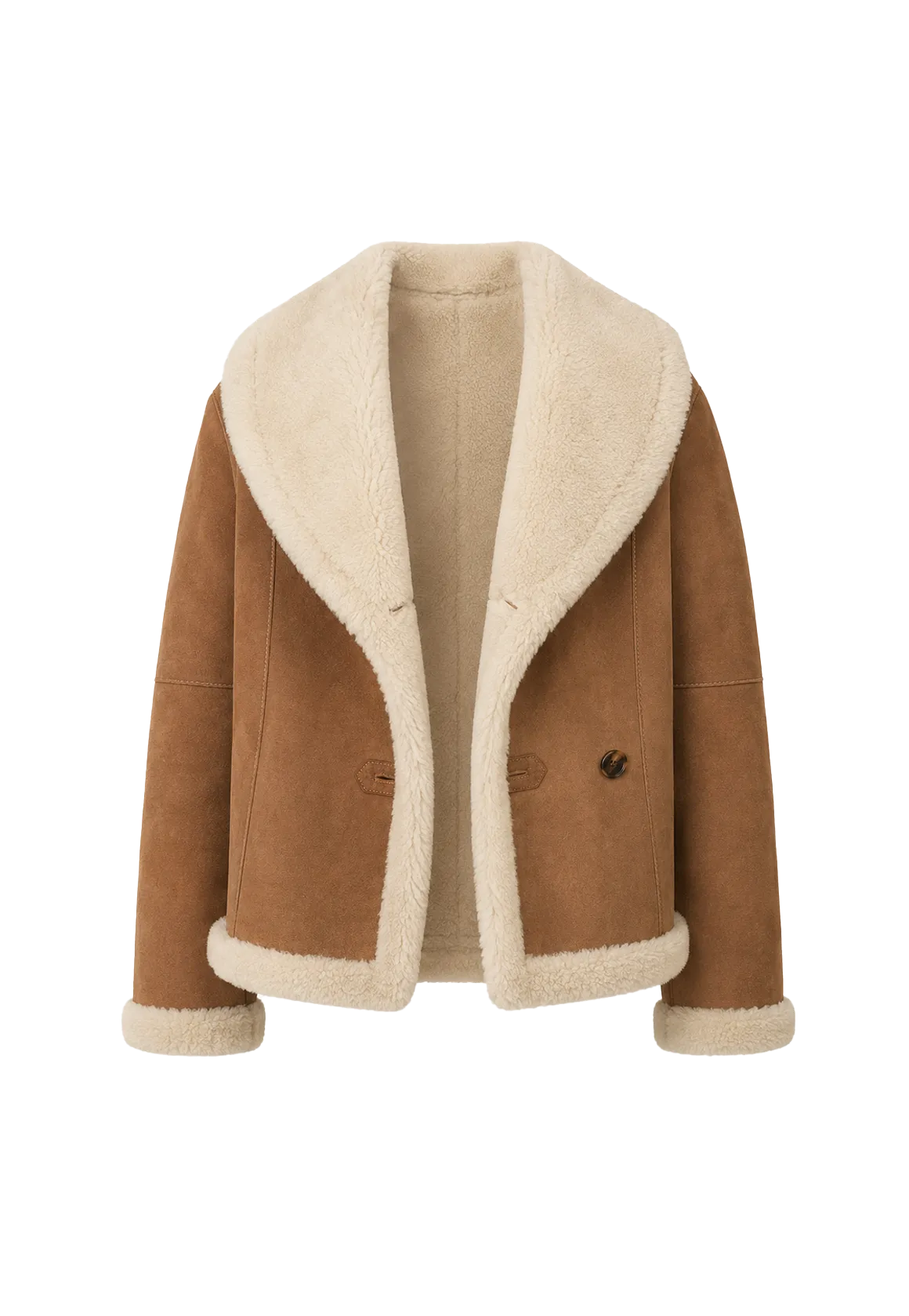 Bella Poetry short reversible vegan shearling jacket product image 01
