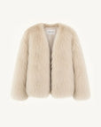 Black Sugar Beige Apricot SagaFurs fox fur cardigan product view