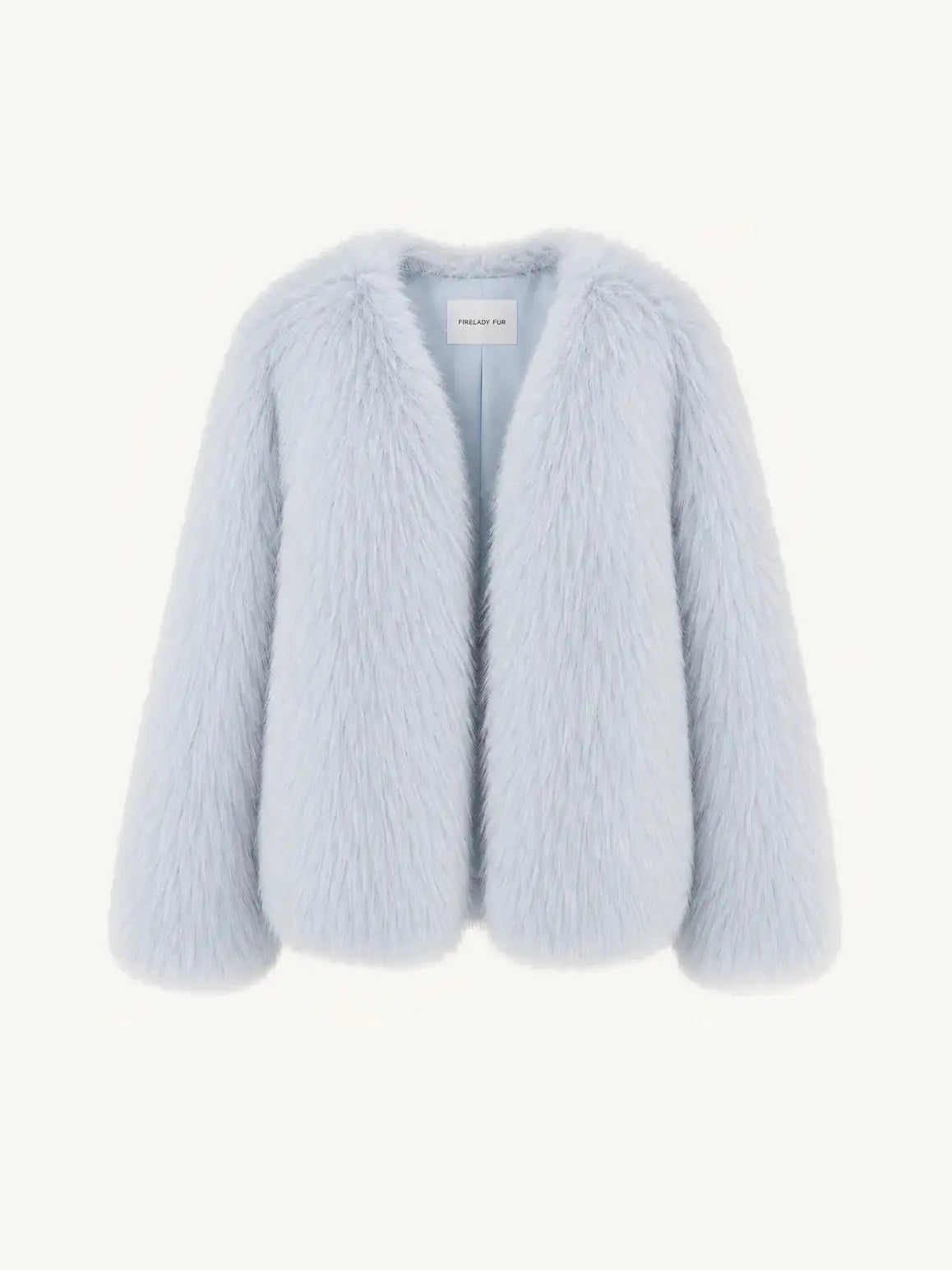 Black Sugar Light Blue SagaFurs fox fur cardigan product view