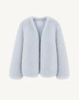 Black Sugar Light Blue SagaFurs fox fur cardigan product view