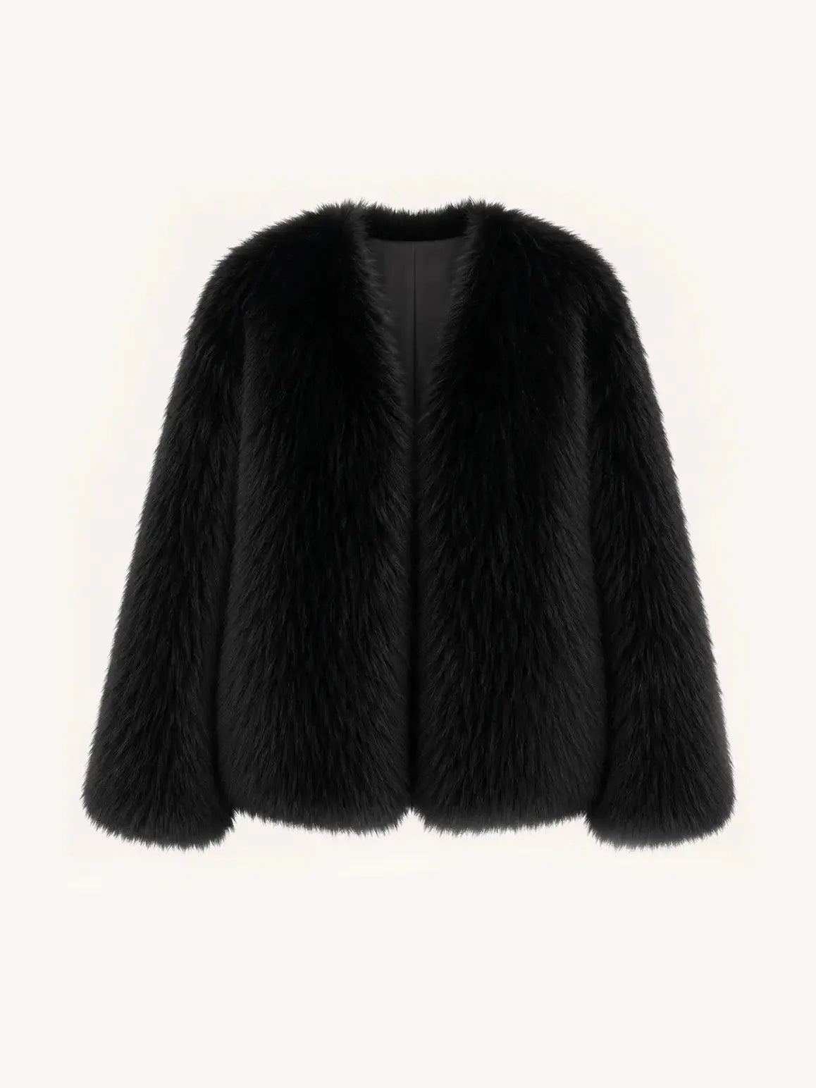Black Sugar Temperament Black SagaFurs fox fur cardigan product view