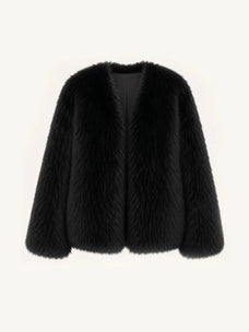 Black Sugar Temperament Black SagaFurs fox fur cardigan product view