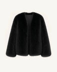 Black Sugar Temperament Black SagaFurs fox fur cardigan product view