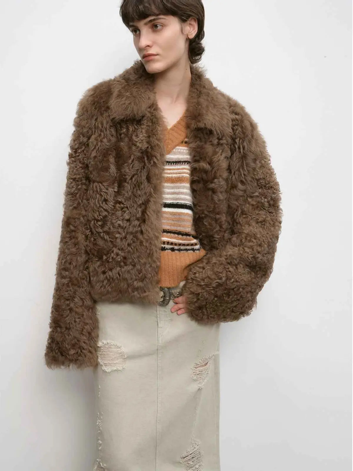 Blackmoon Berlin short Toscana wool sheepskin coat product image 07