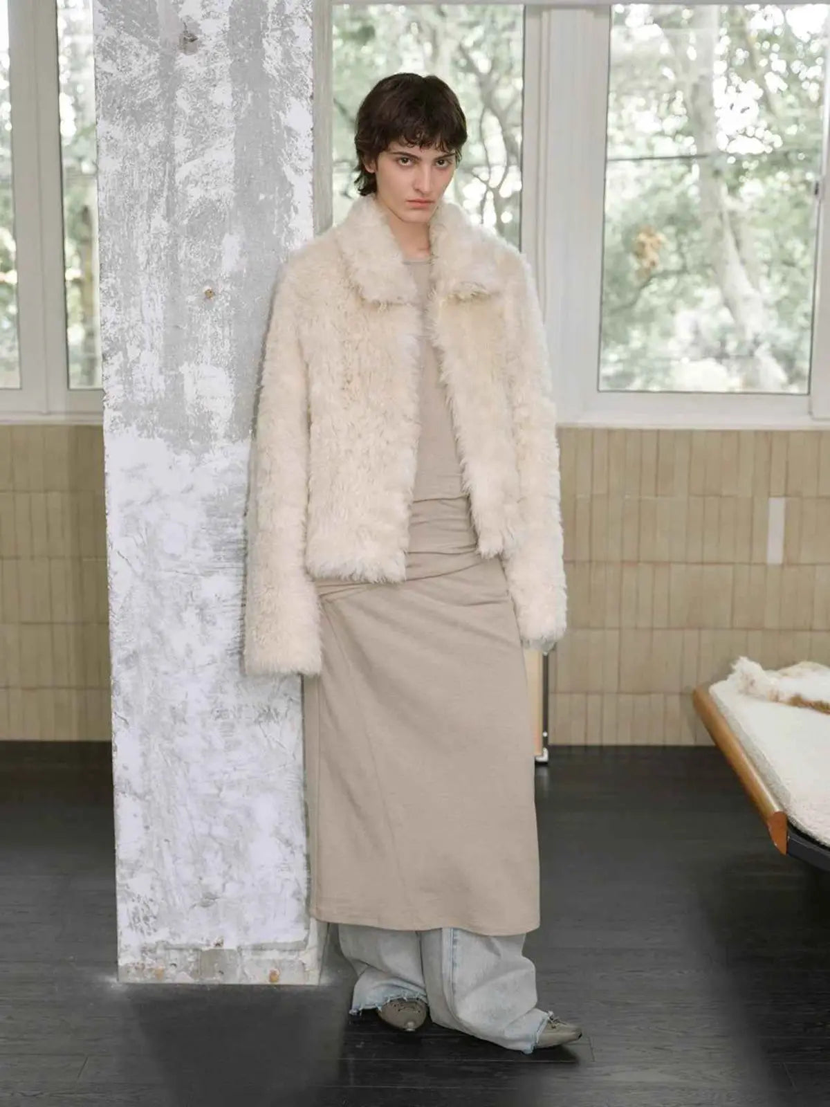 Blackmoon Berlin short Toscana wool sheepskin coat product image 11